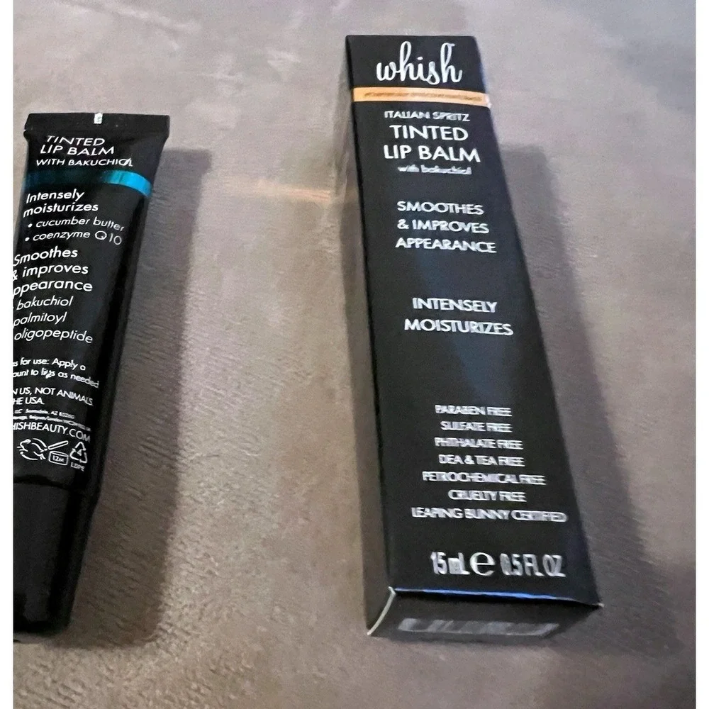 Whish‎ Tinted Lip Balm set of 2 Wild Mint Italian Spritz W/ Bakuchiol
